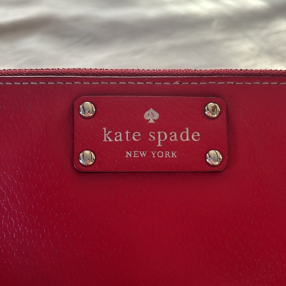 Kate Spade Red Leather Wristlet Purse - Picture 3 of 9